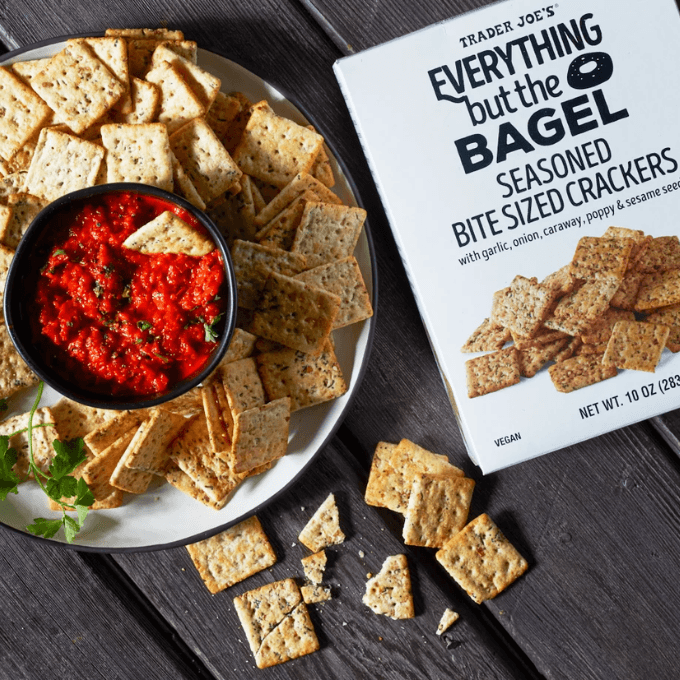Trader Joe's-Everything but the Bagel seasoned crackers