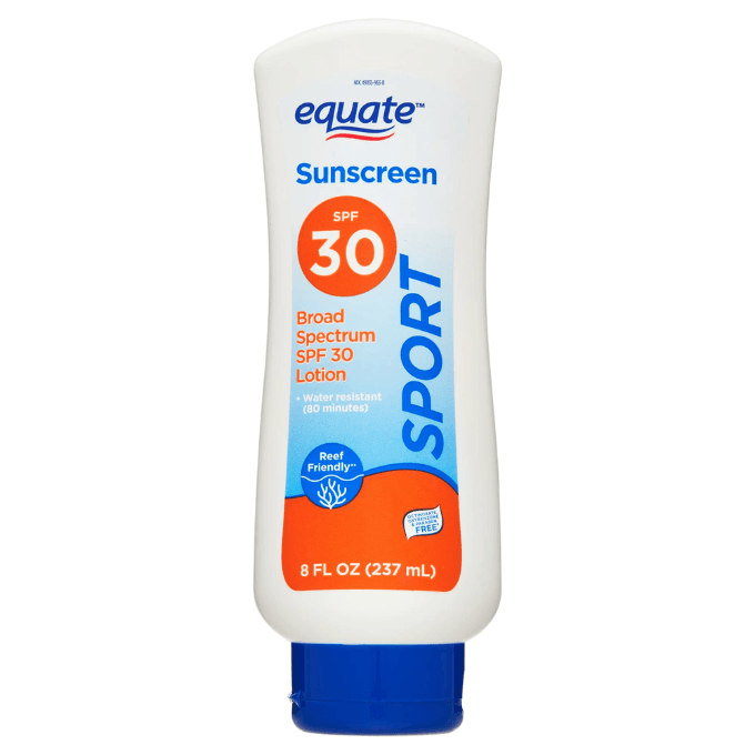 Walmart-Equate Sport Broad Spectrum sunscreen lotion