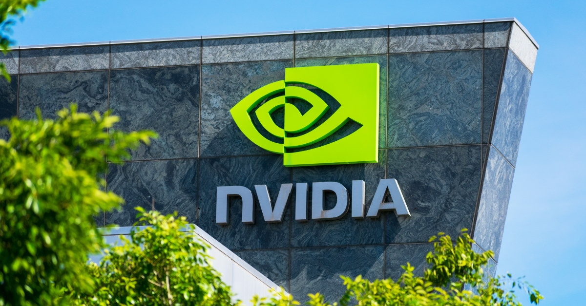 nvidia logo on headquarters during day time