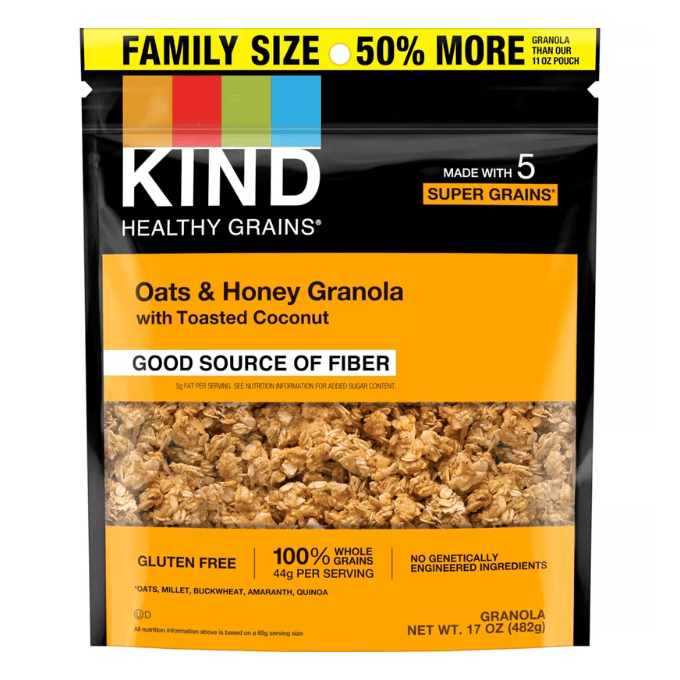 Target- KIND healthy grains oats & honey granola