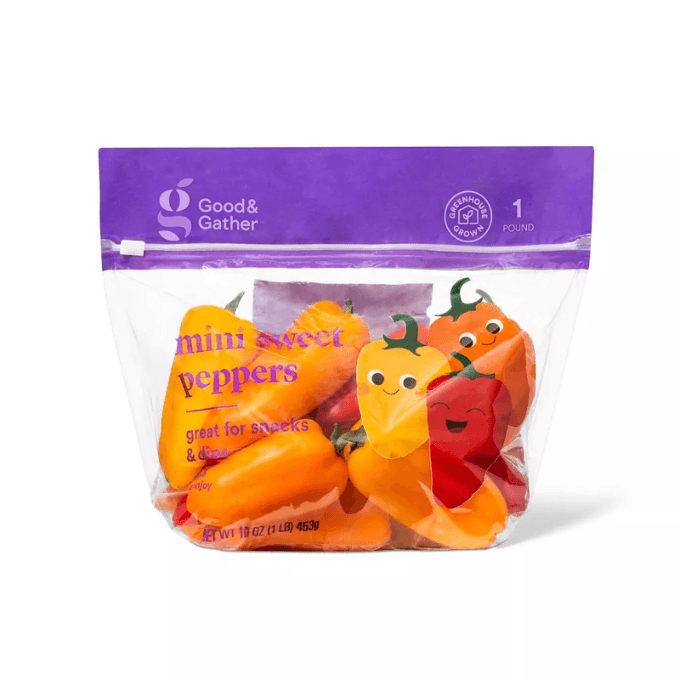 Target - mini sweet peppers
