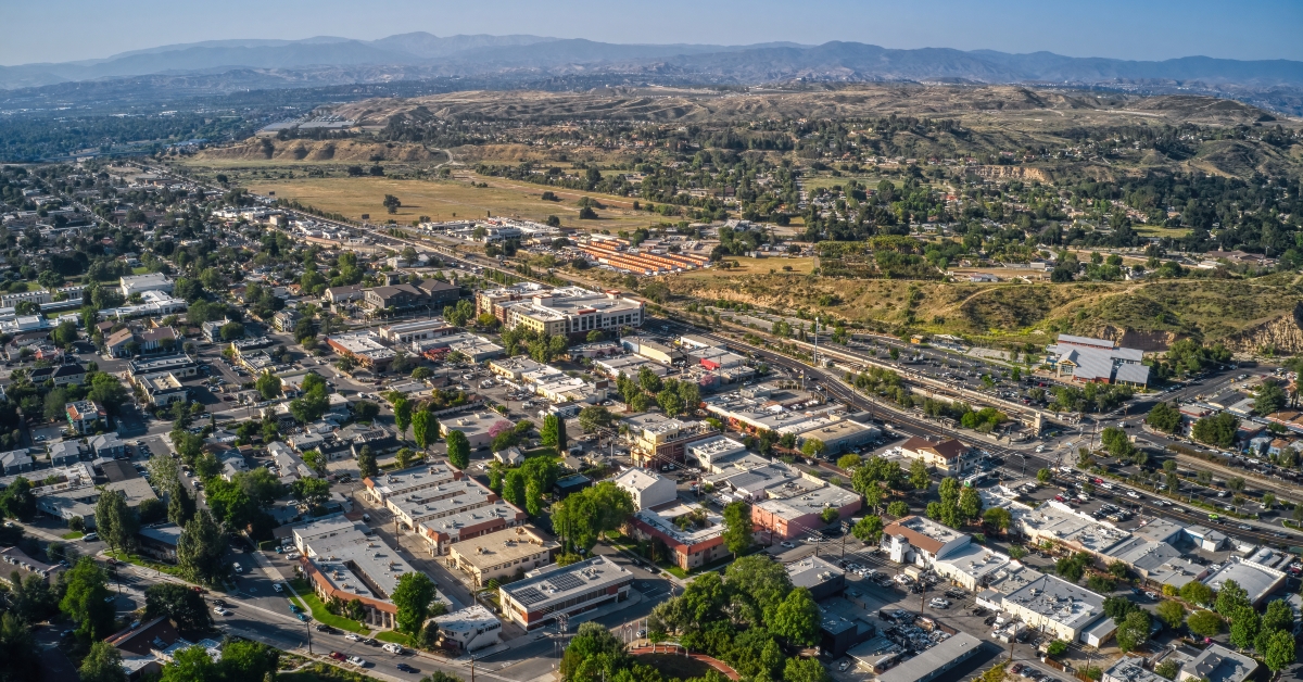 aerial view of Santa Clarita California