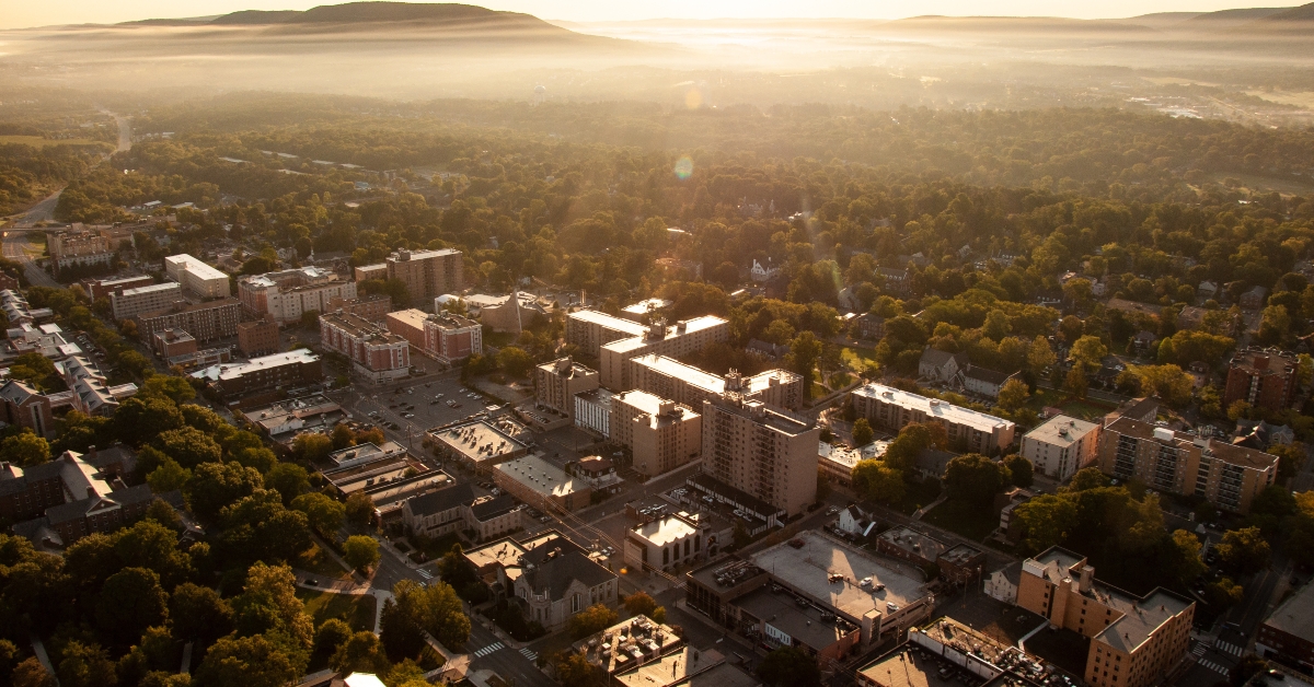 aerial view of State College PA