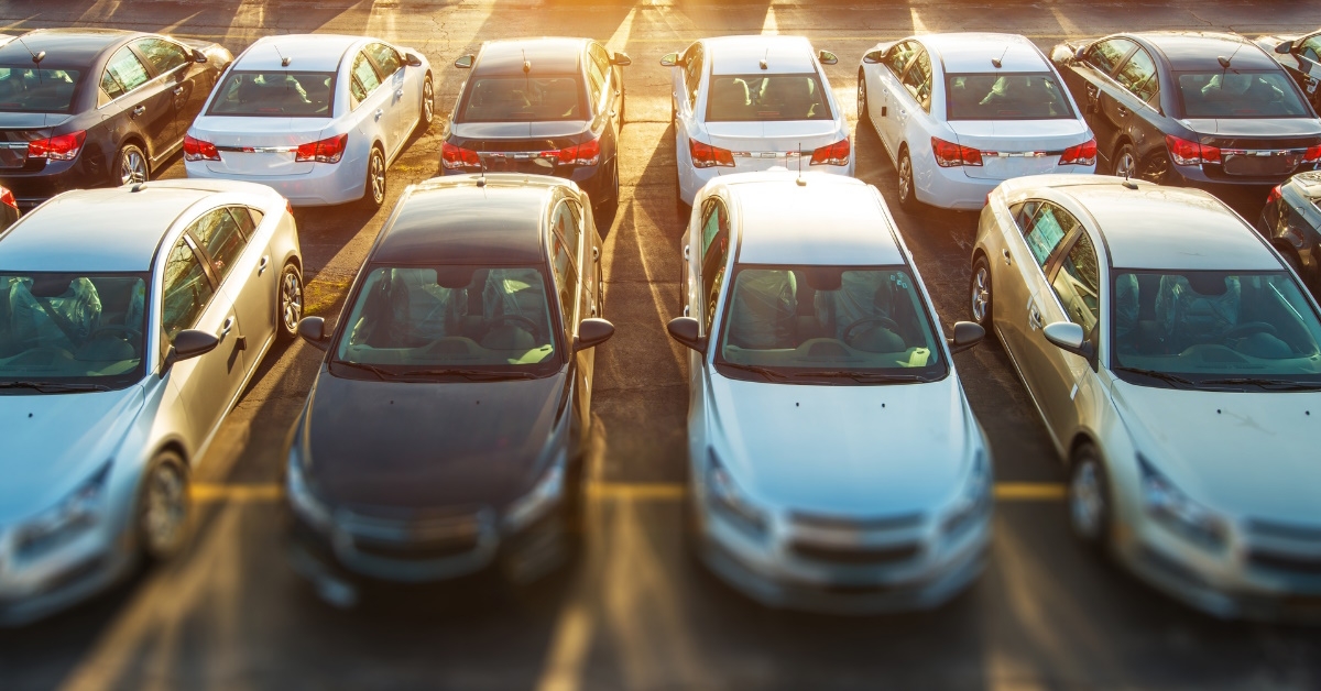 vehicles parked in parking lot