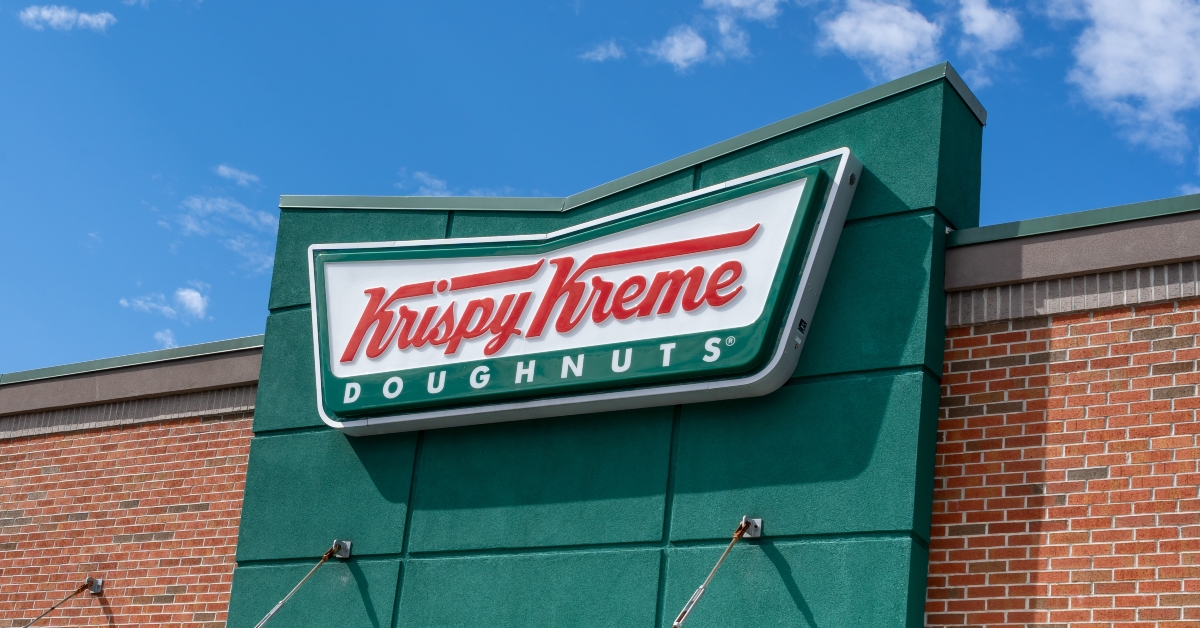 Krispy Kreme restaurant sign
