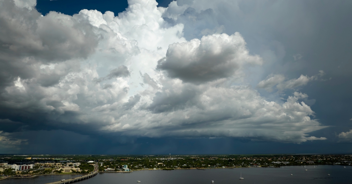 stormy clouds forming