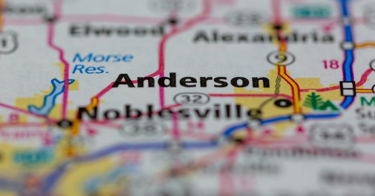 anderson indiana on world map 