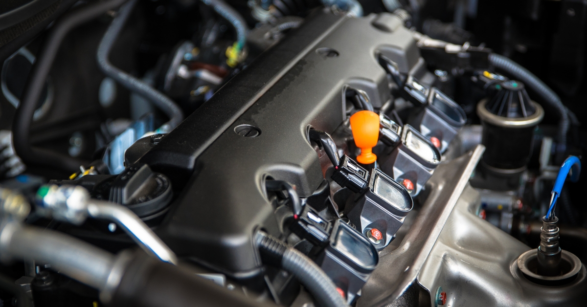 powerful engine of a car