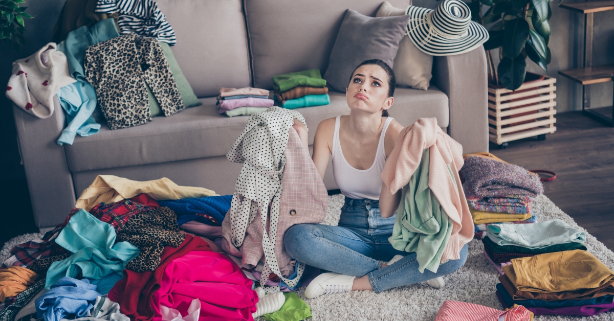 frustrated girl prepares for boyfriend date