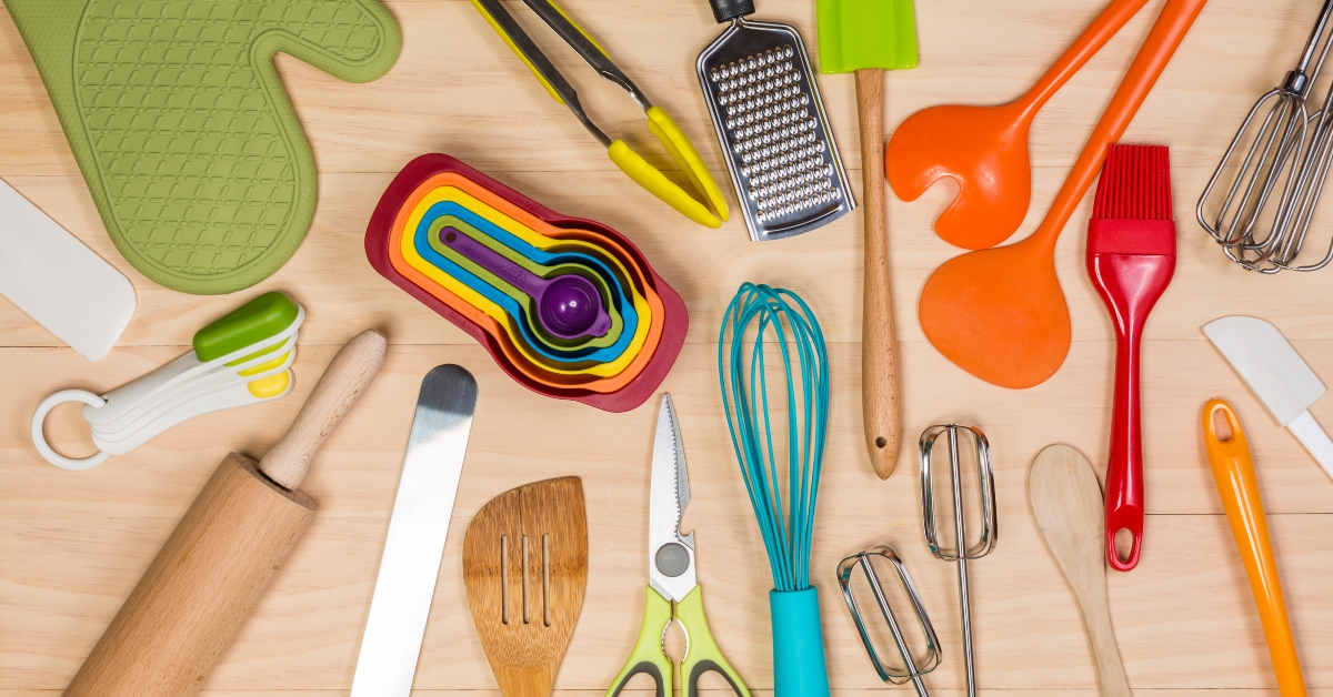colorful kitchen utensils