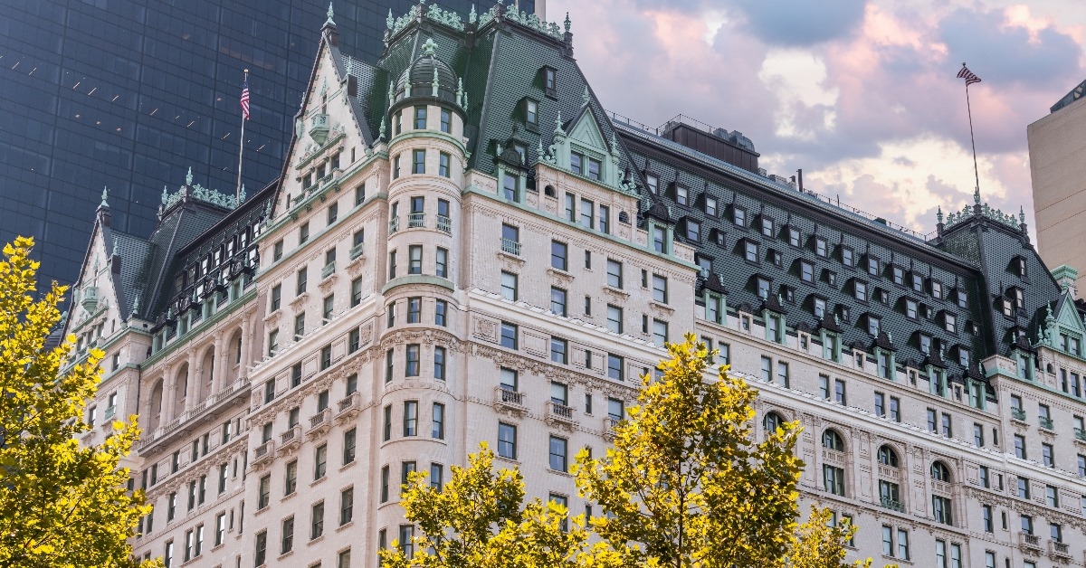 the iconic plaza hotel in new york situated besides central park