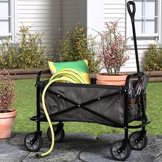 Amazon Basics collapsible folding outdoor utility wagon