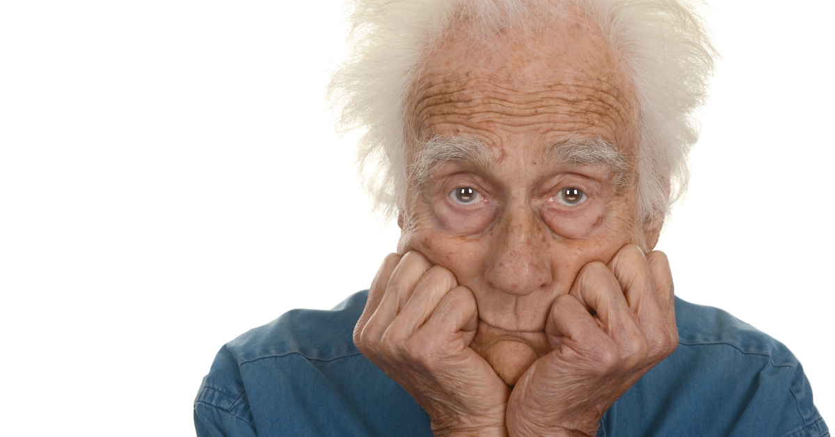 senior man who has worries