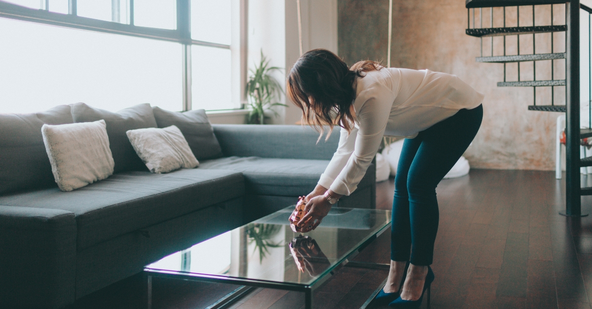 woman staging a home
