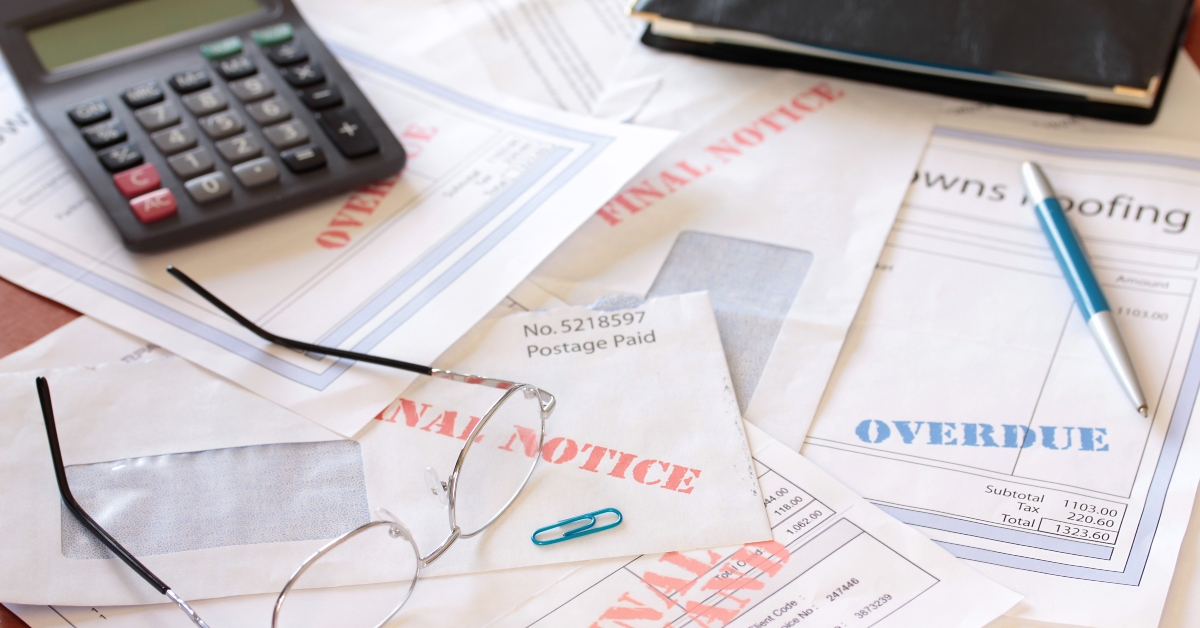 overdue unpaid bills