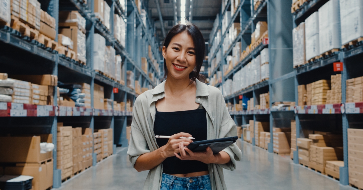 businesswoman manager smiling