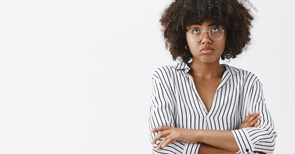 african american woman feeling sad