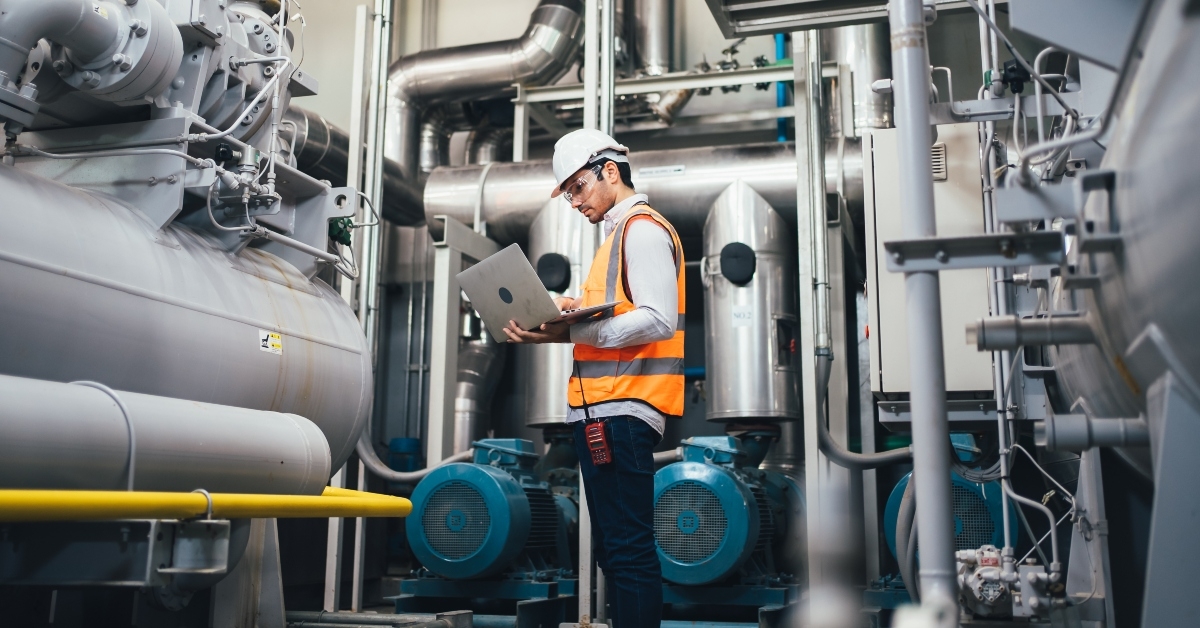 professional worker of modern factory