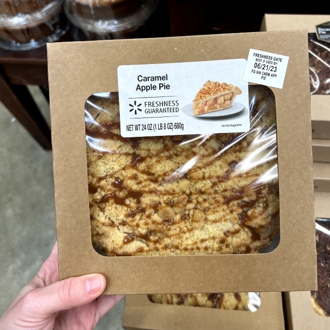 A caramel apple pie