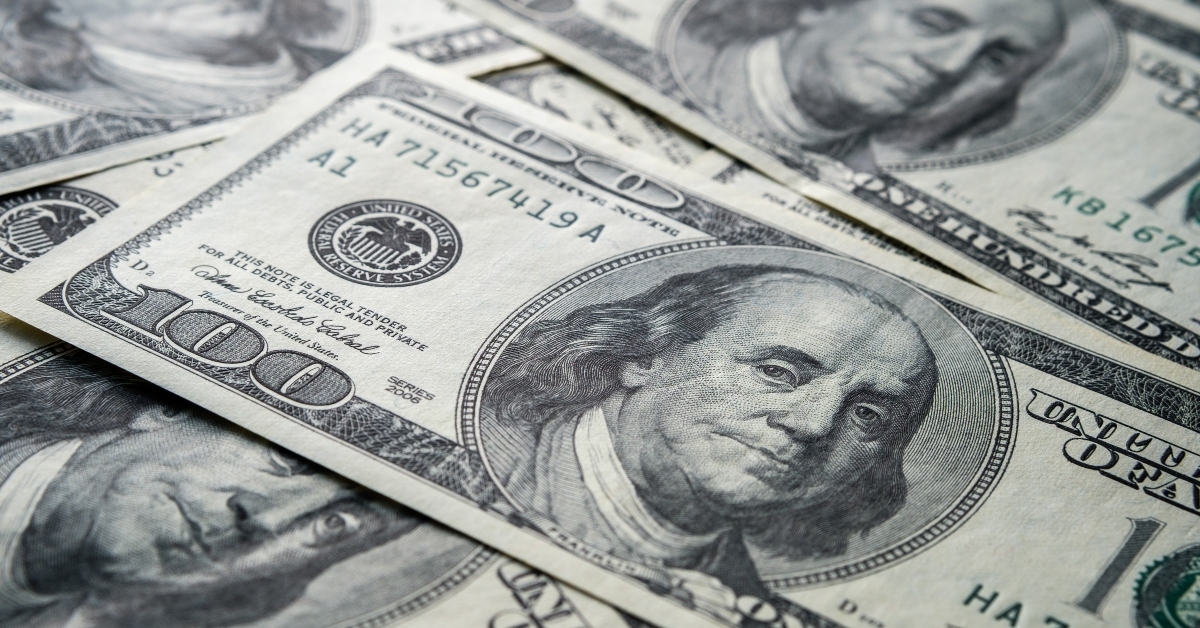 A couple of 100 dollar bills