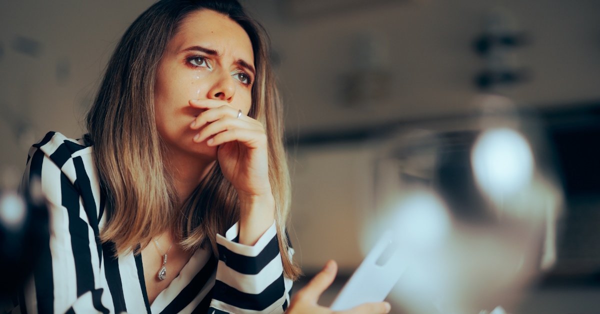 Woman looking concerned