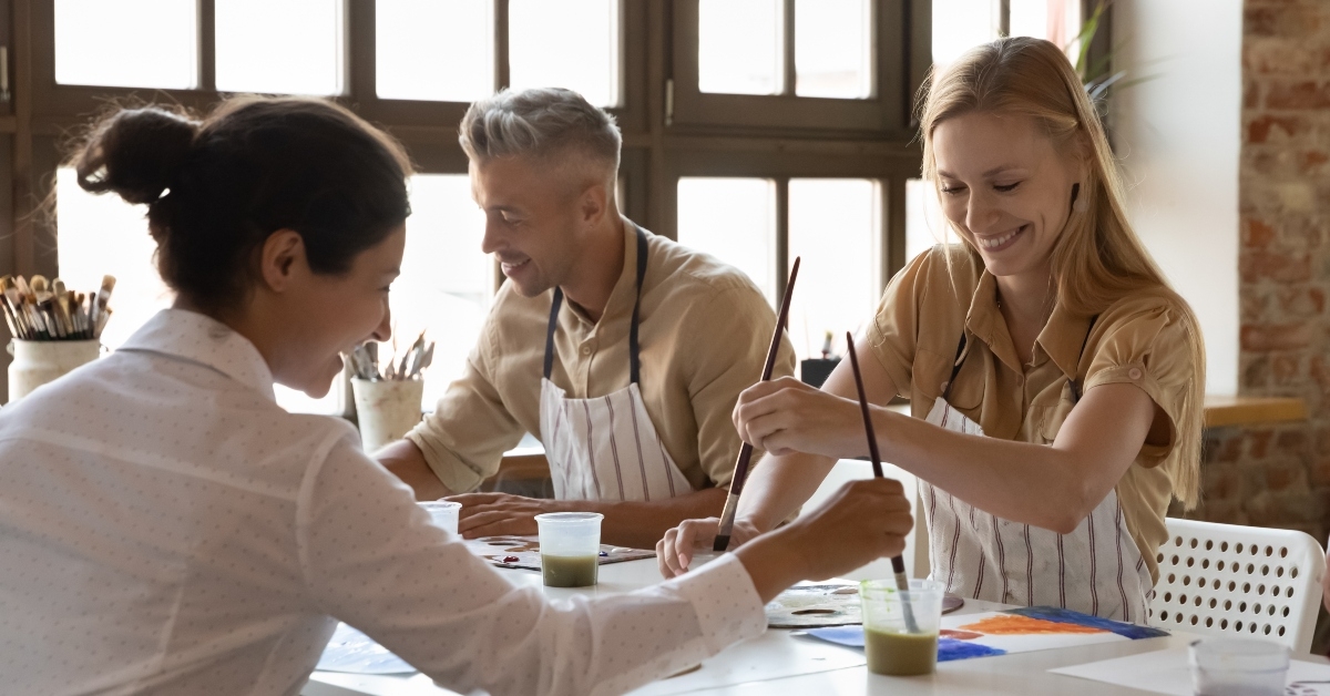 Group art class