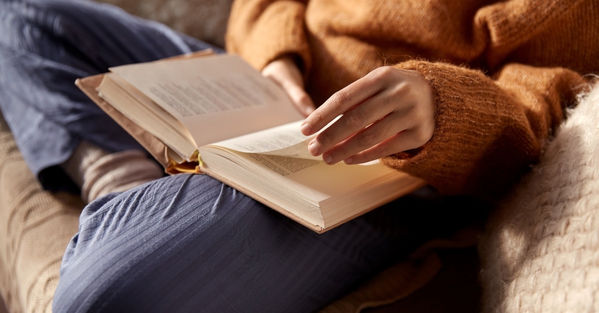 Woman reading a book