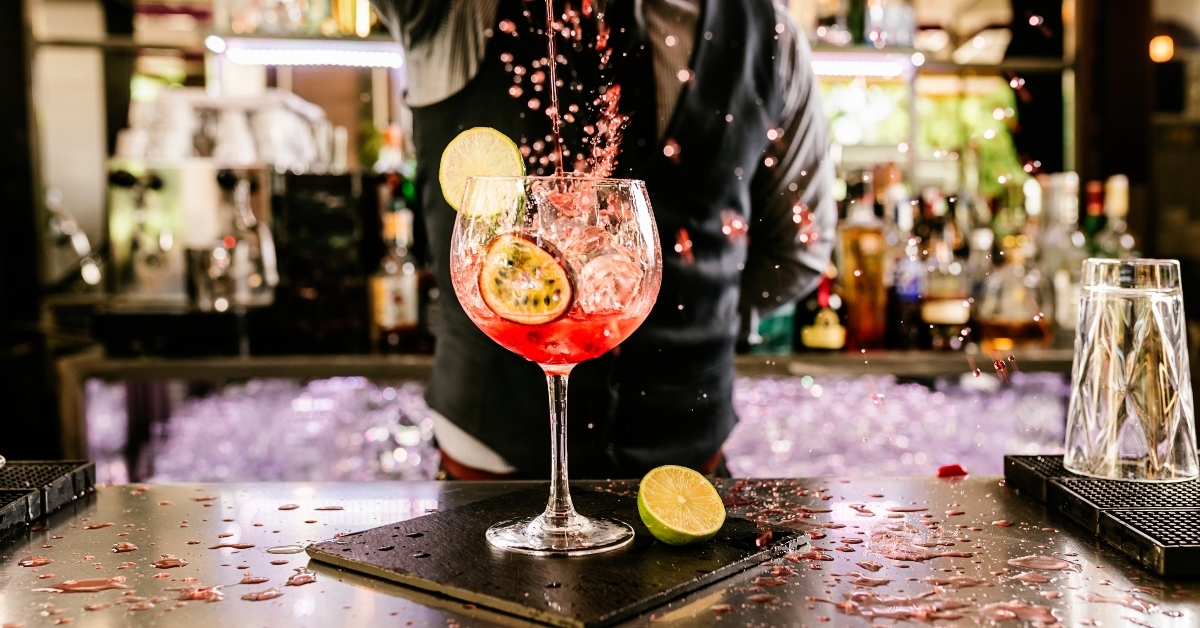 barman is making cocktail