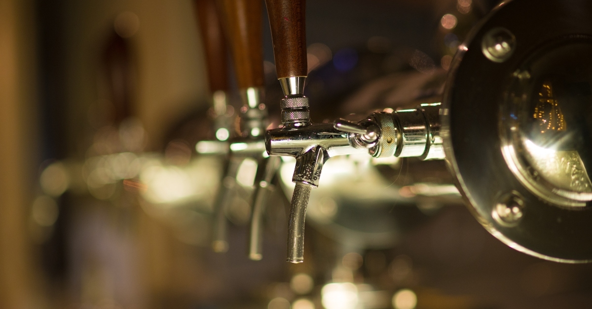 vintage golden beer taps
