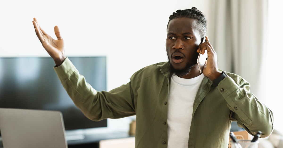 Man talking on cellphone