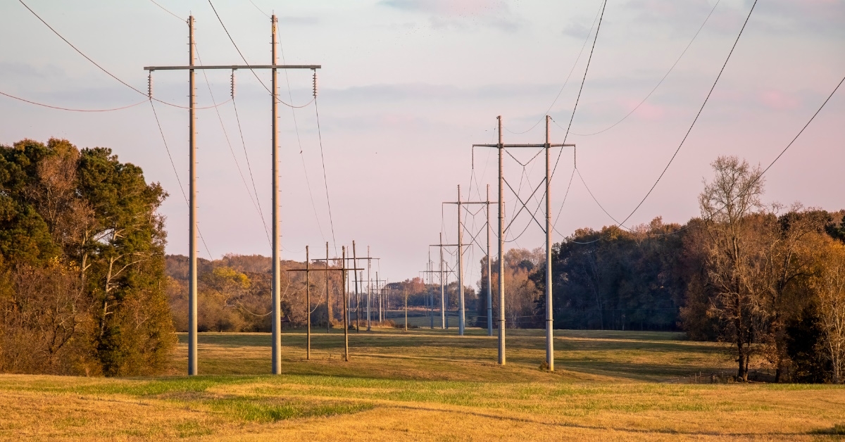 utility lines stretching across northeast georgia