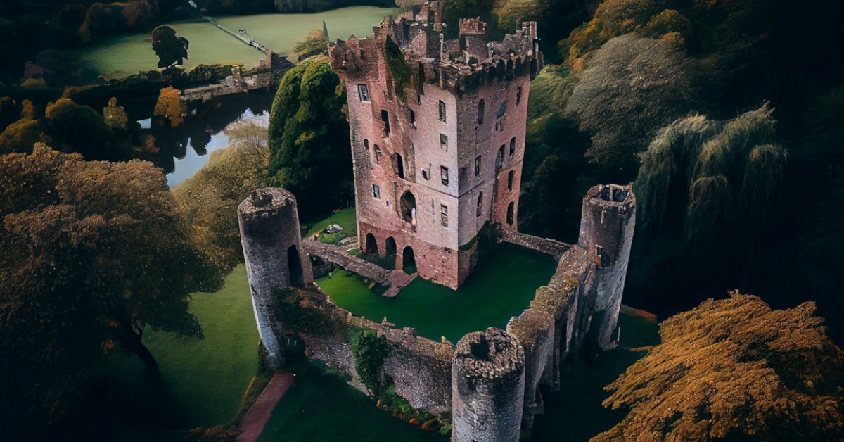 ai generated shot of blarney castle