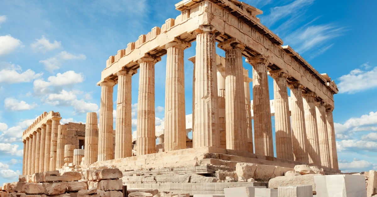 parthenon on acropolis in athens