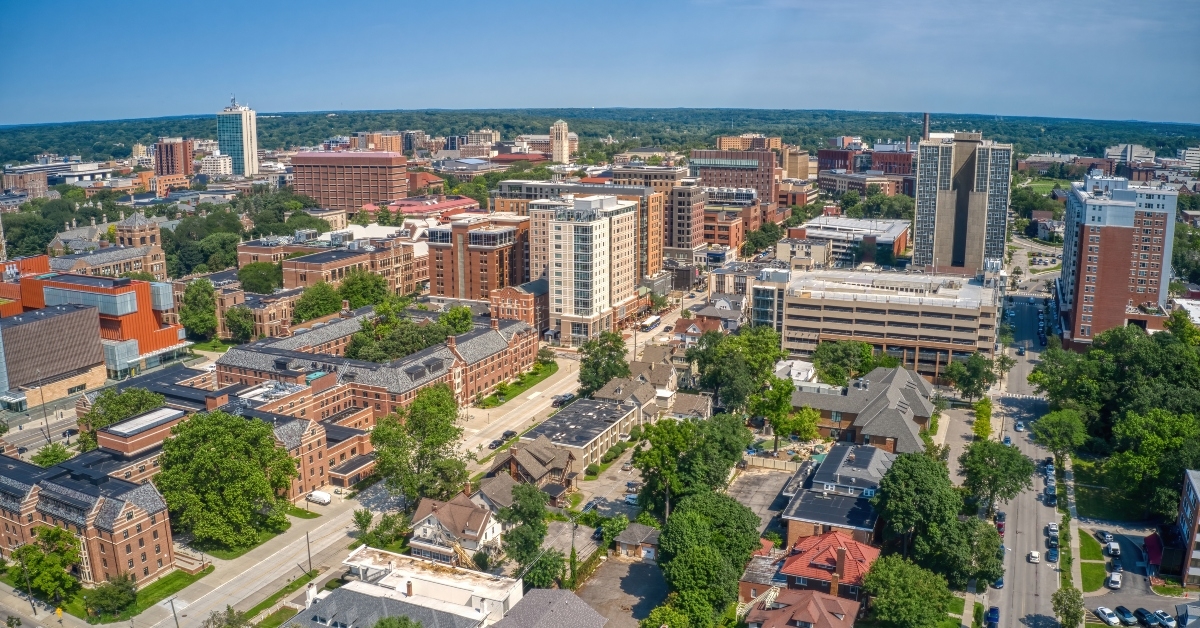 A large State University in Ann Arbor, Michigan