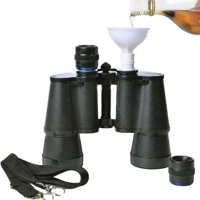 A binocular flask