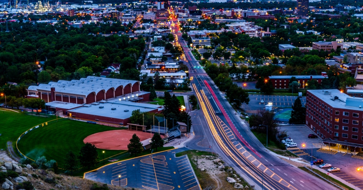 montana cityscape streaming lights