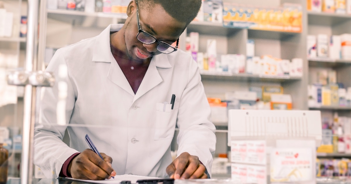 A male pharmacist