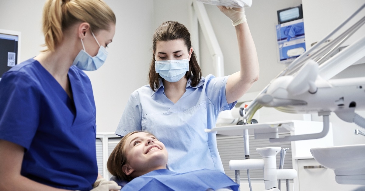 A dental assistant