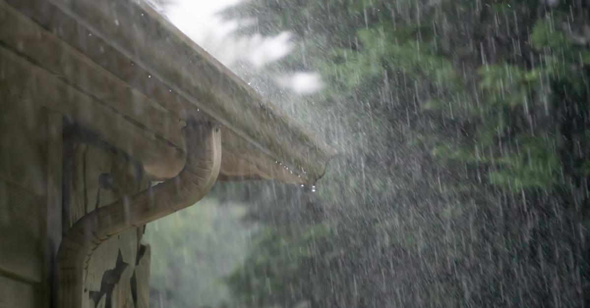 Rainfall on roof
