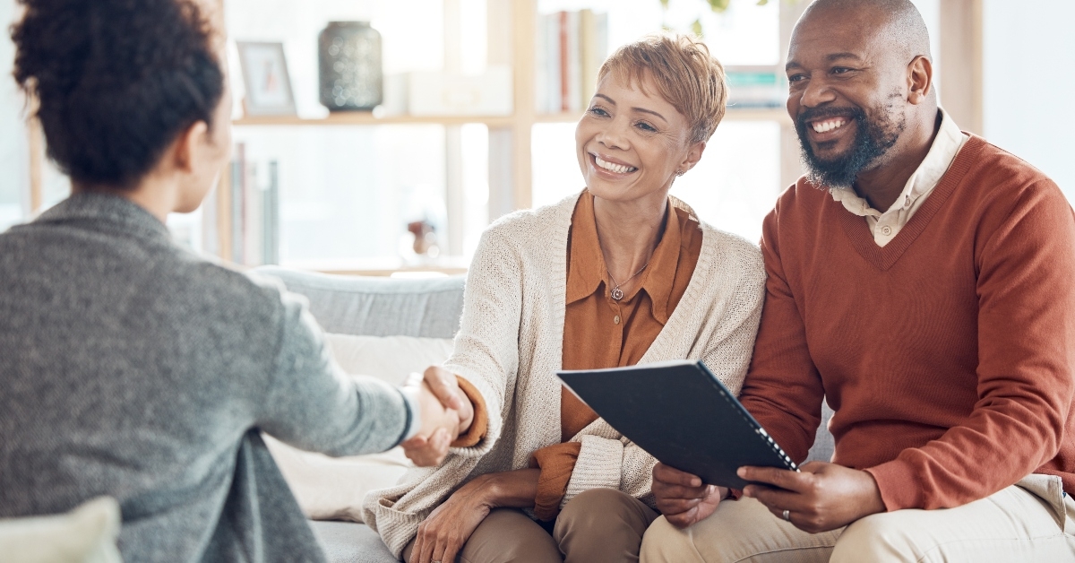 Couple meeting with financial advisor