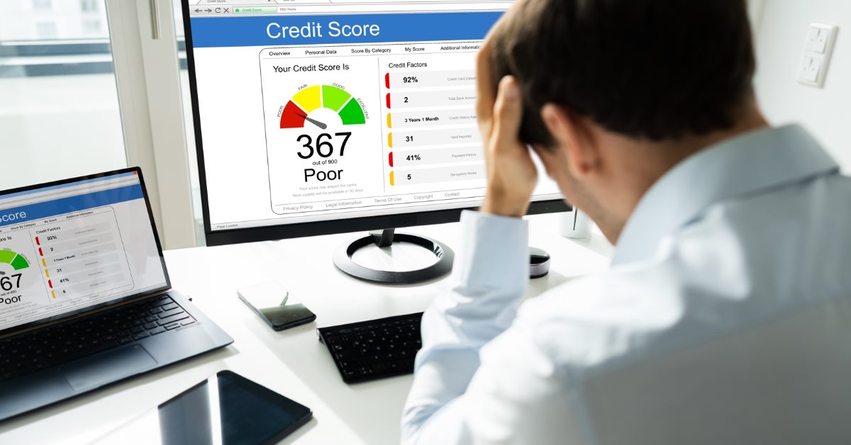 Man unhappy about poor credit score