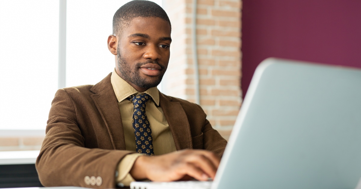 Businessman on laptop