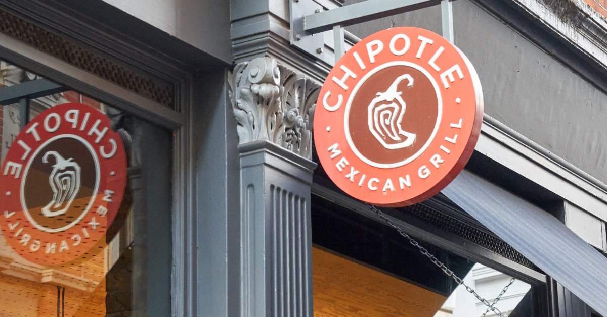 chipotle mexican grill signboard in street