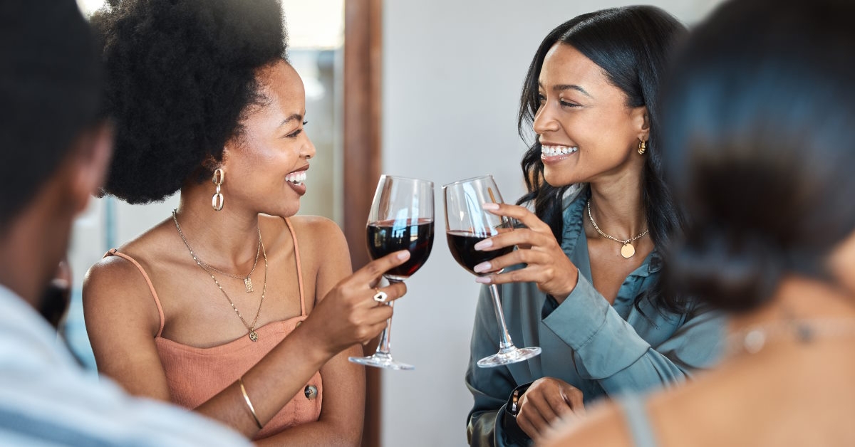 Friends drinking wine
