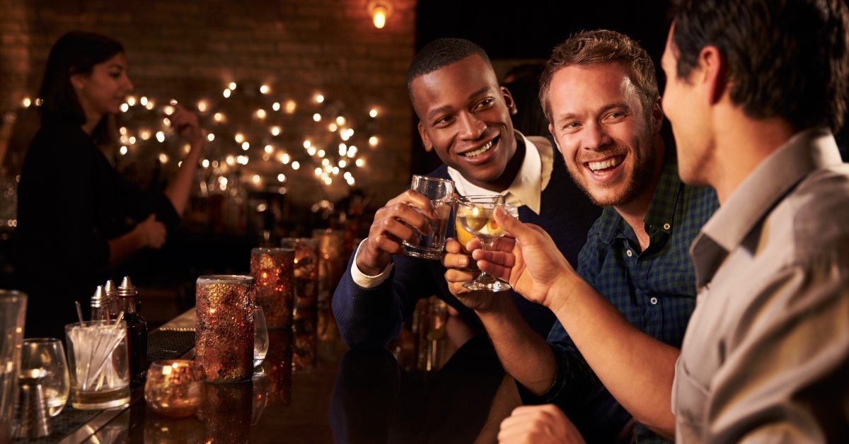 Friends drinking wine