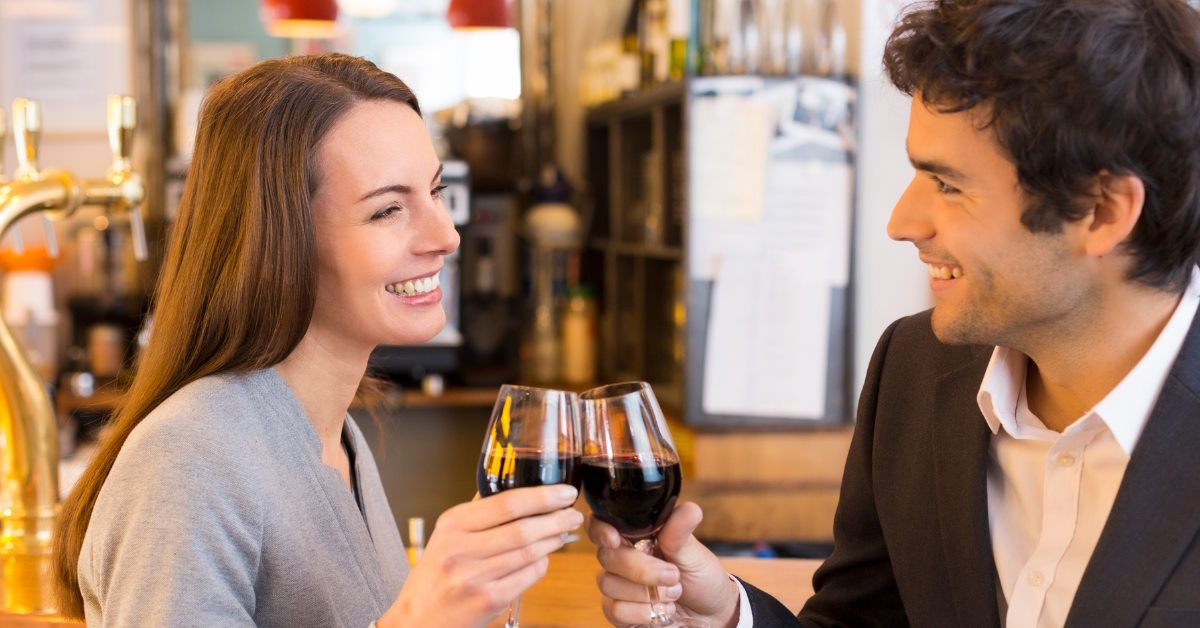 Couple with wine