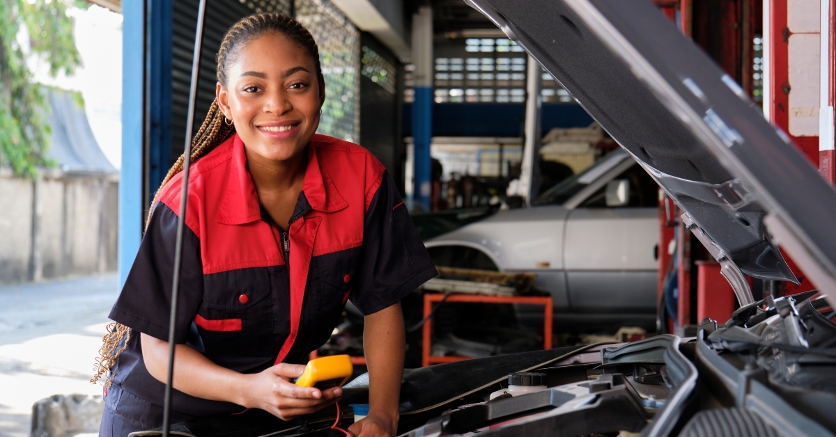 A female mechanic