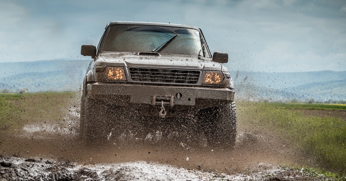 Muddy jeep