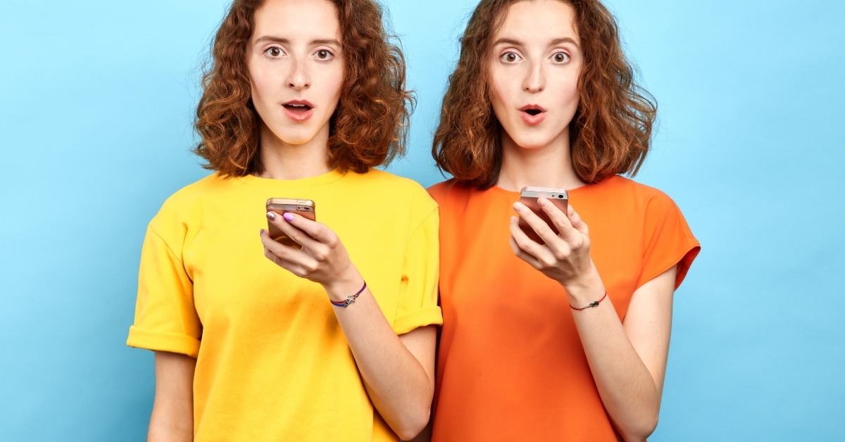 Surprised emotional twins