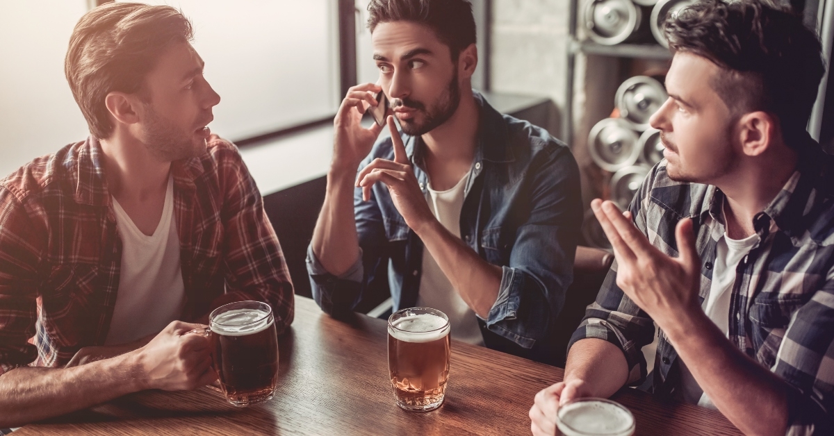 men in bar